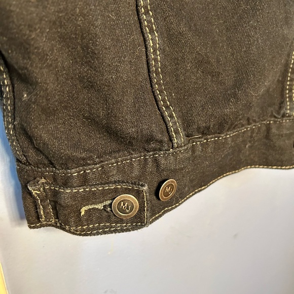 MJ Collection Black Denim Vest w Contrast Stitching - Picture 5 of 7